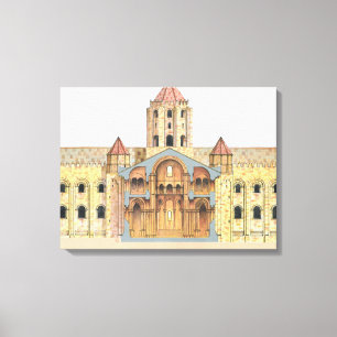 Lienzo Romanesque de Santiago de Compostela