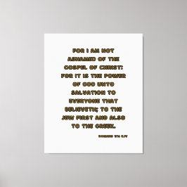 Lienzo Romanos 1:16 Biblia Verse KJV Wall Art