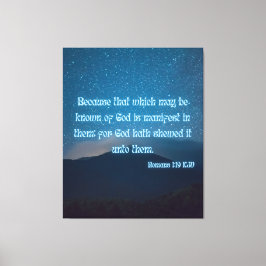 Lienzo Romanos 1:19 Biblia Verse KJV Pic Wall Art