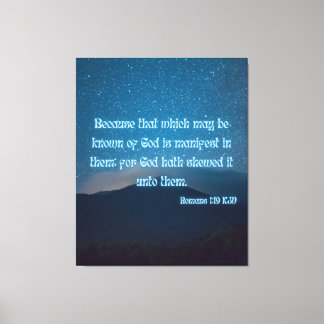 Lienzo Romanos 1:19 Biblia Verse KJV Pic Wall Art