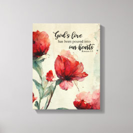 Lienzo Romanos 5:5 La Biblia de amor de Dios contra las f