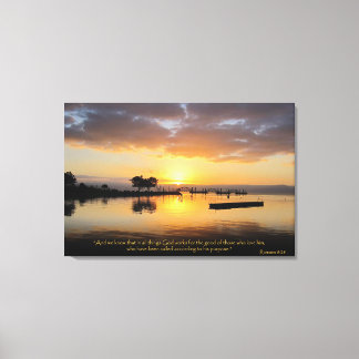 Lienzo Romanos 8:28 Biblia cristiana Verse Canvas Art