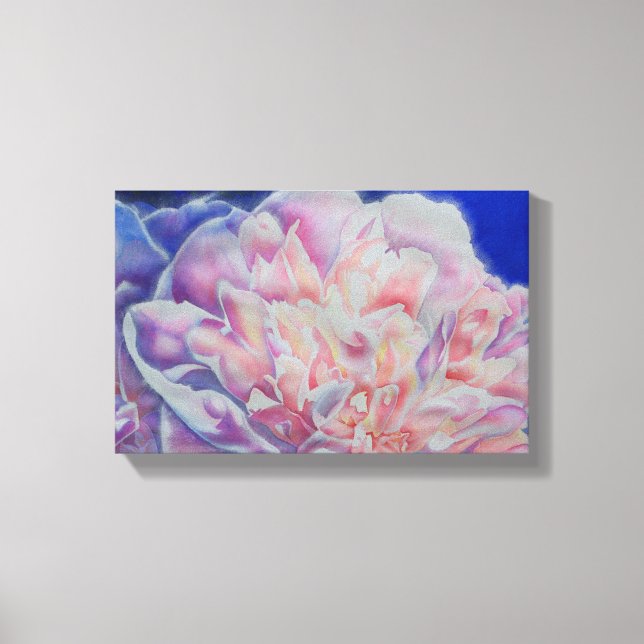 Lienzo Romántico elegante color rosa azul pastel (Anverso)