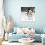 Lienzo Romántico Recordar esta foto manuscrita<br><div class="desc">Romántico Recuerda Este Momento De Exposición De La Foto. Simplemente reemplace la foto de ejemplo con la suya propia que está por encima de la tipografía establecida para Recordar este momento</div>