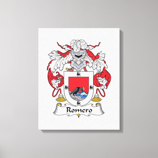 Lienzo Romero Family Crest (Anverso)