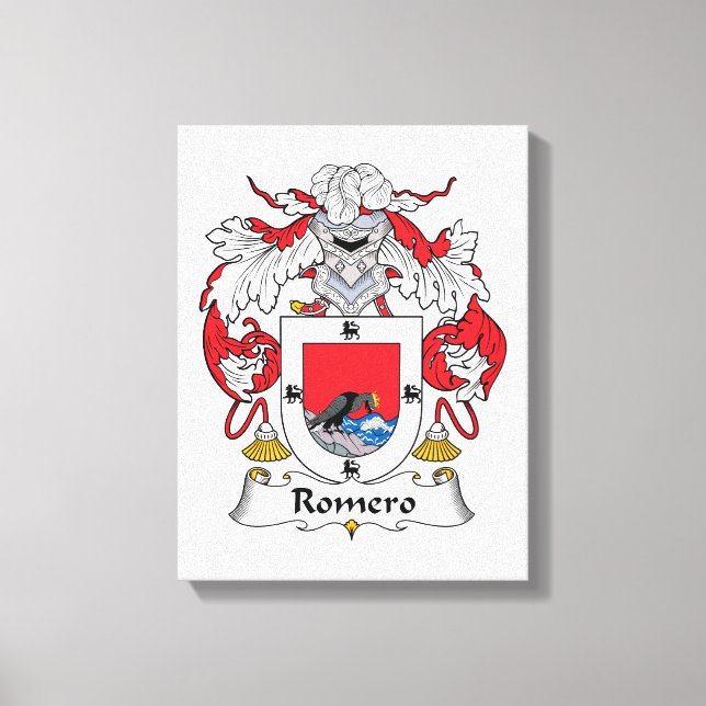 Lienzo Romero Family Crest (Anverso)