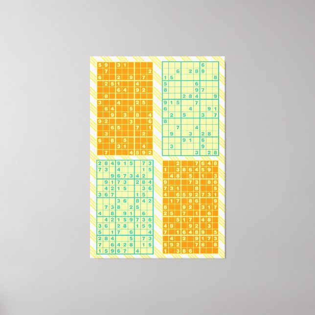 Lienzo Rompecabezas de Sudoku  (Anverso)