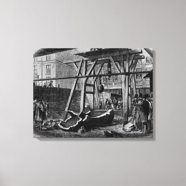 Lienzo Rompiendo el Big Ben (Anverso)