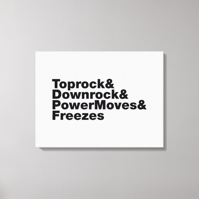 Lienzo Rompiendo movimientos (breakdance) (Anverso)