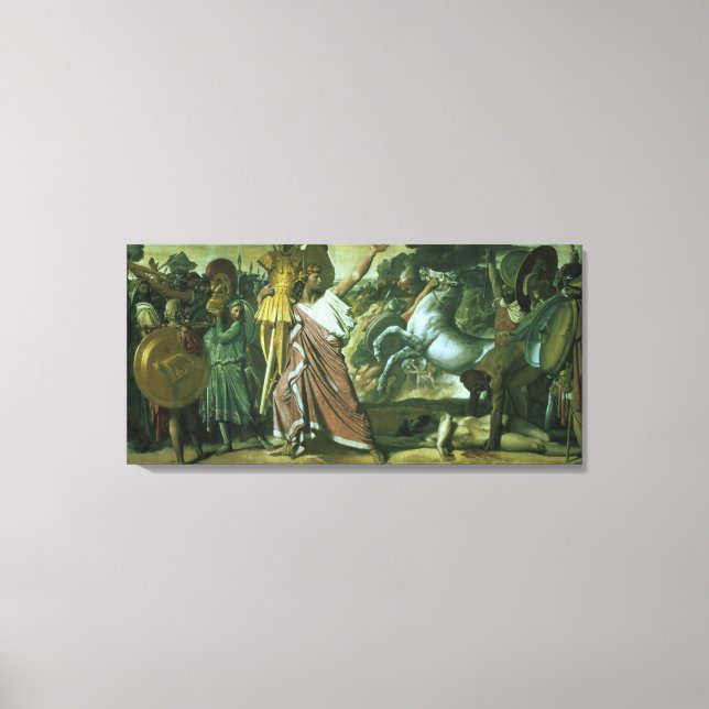Lienzo Romulus, conquistador de Acron, llevando su botín  (Anverso)