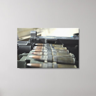 Lienzo rondas de la ametralladora del Cincuenta-calibre