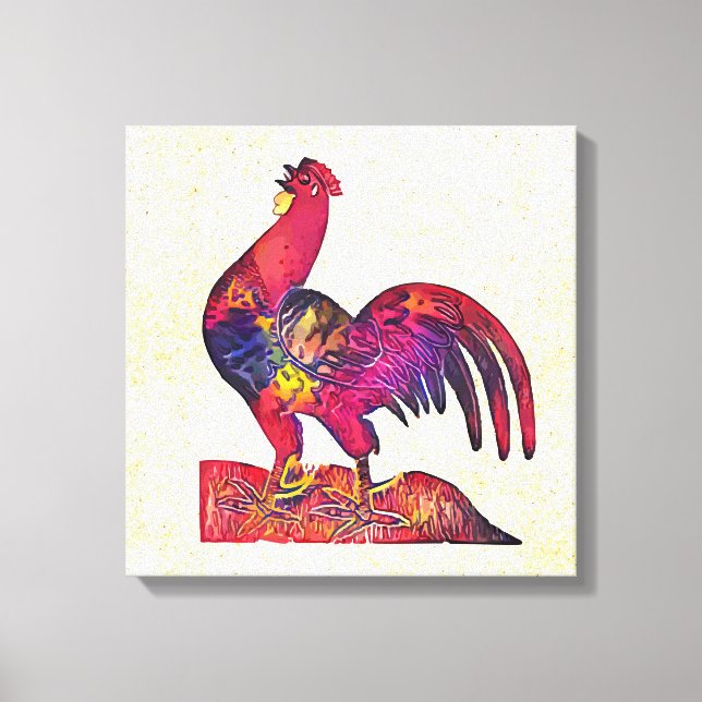 Lienzo Rooster (Anverso)