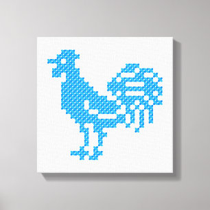 Lienzo Rooster azul