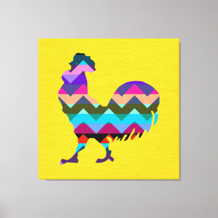Lienzo Rooster Chevron