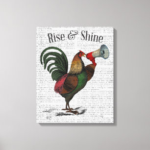 Lienzo Rooster con Loudhailer