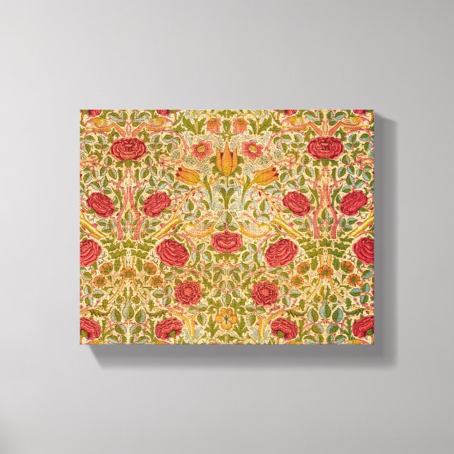 Lienzo Rosa, 1883 por William Morris (Anverso)