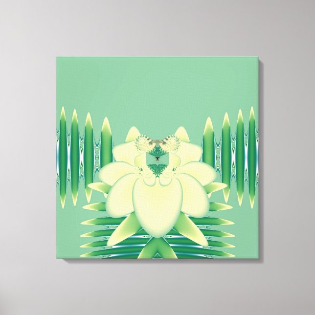 Lienzo Rosa amarilla (Anverso)