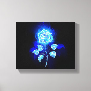 Lienzo Rosa Azul Ardiente