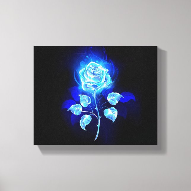 Lienzo Rosa Azul Ardiente (Anverso)