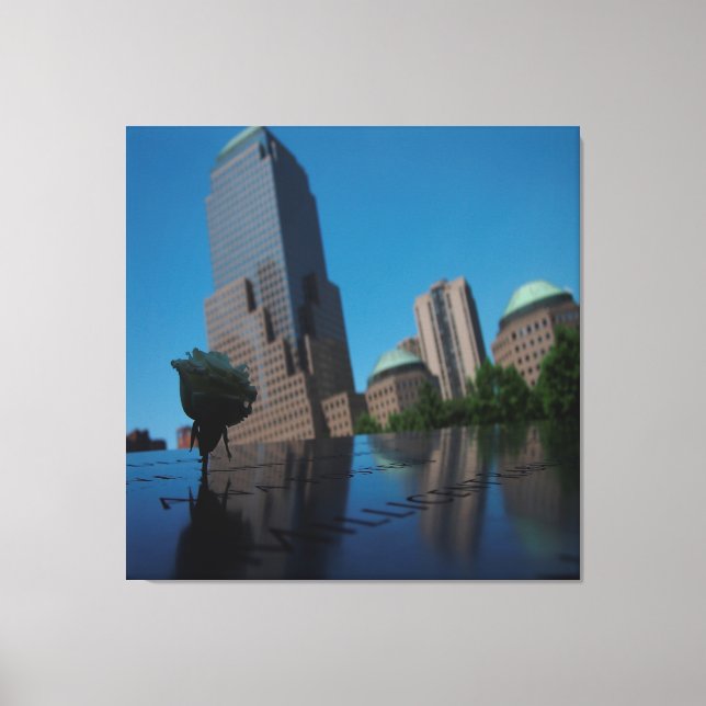 Lienzo Rosa blanca del recuerdo (Anverso)