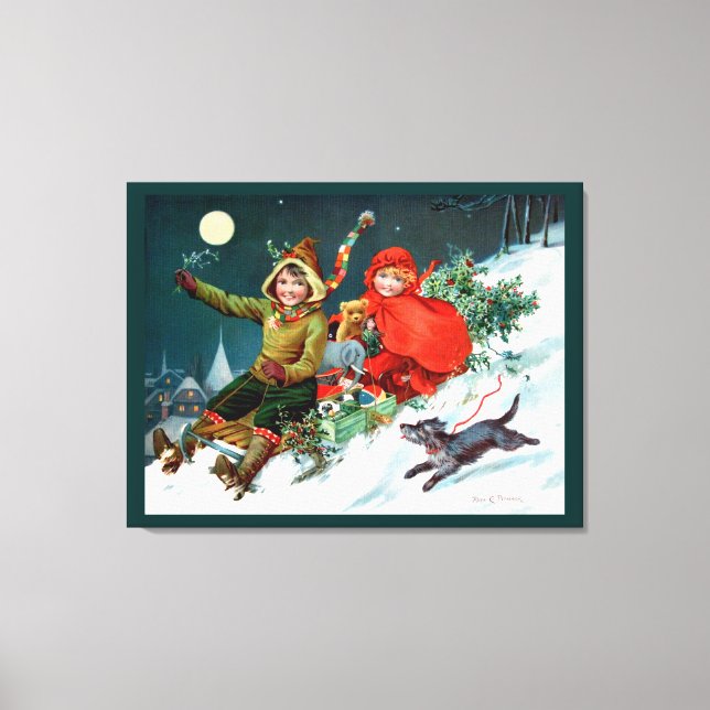 Lienzo Rosa C. Petherick: Compras de Navidades (Anverso)