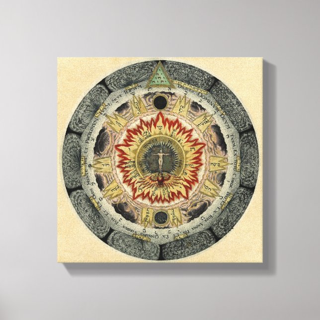 Lienzo Rosa cósmico Mandala (Anverso)