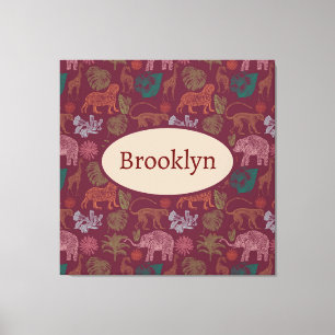 Lienzo Rosa de azahar de selva veneciana personalizada