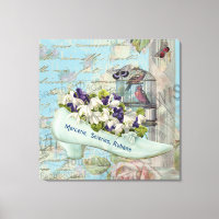 Rosa de collage de Shabbychic Paris