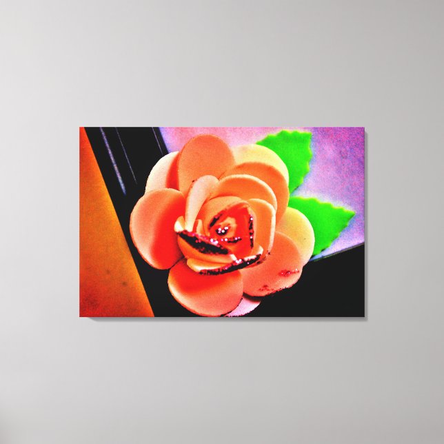 Lienzo Rosa de color (Anverso)