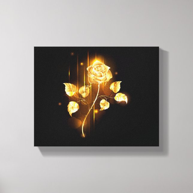 Lienzo Rosa de oro (rosa de oro) (Anverso)