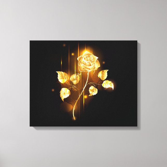 Lienzo Rosa de oro (rosa de oro) (Anverso)