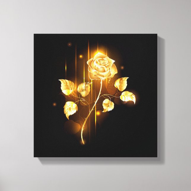 Lienzo Rosa de oro (rosa de oro) (Anverso)