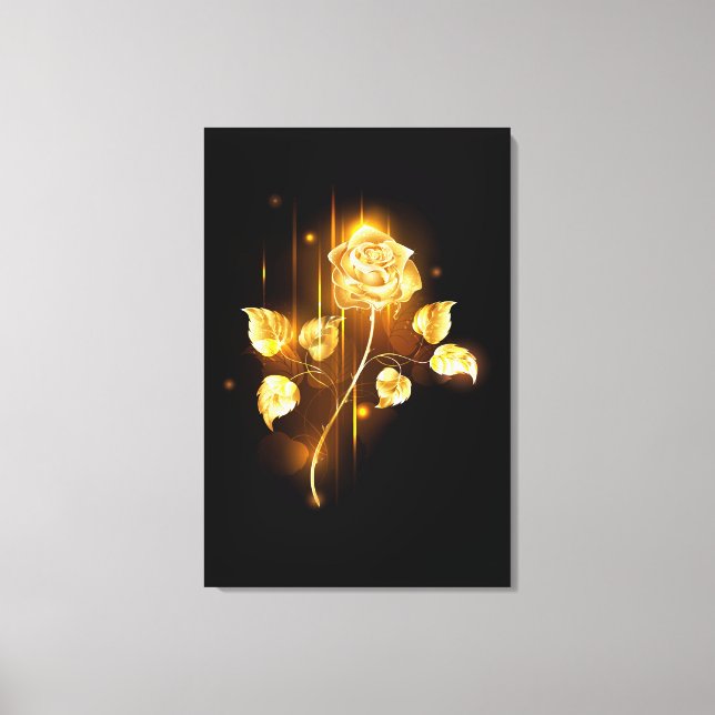 Lienzo Rosa de oro (rosa de oro) (Anverso)