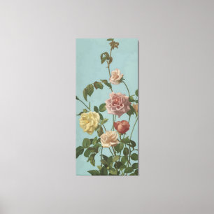 Lienzo Rosa de té de época y Rosas de Rubor