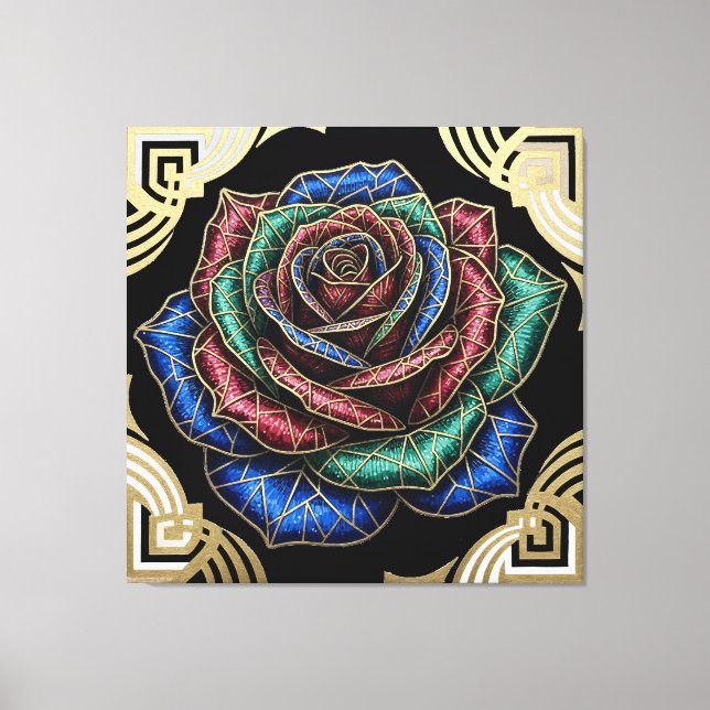 Lienzo Rosa Deco (Anverso)