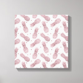 Lienzo Rosa Dots Gold Pineapples