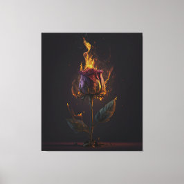 Lienzo rosa en llamas