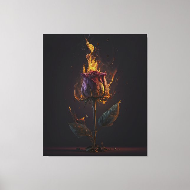 Lienzo rosa en llamas (Anverso)