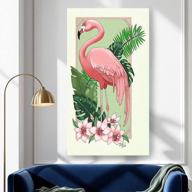 Lienzo Rosa Flamingo Green Leaves Lily (Subido por el creador)