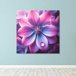 Lienzo Rosa floral y Lilac púrpura