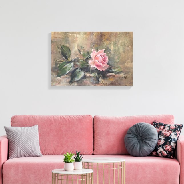 Lienzo Rosa Gracia Sonrojada (Insitu (Sala de estar))
