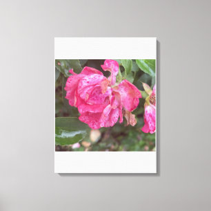 Lienzo rosa grisáceo Floral Impreso