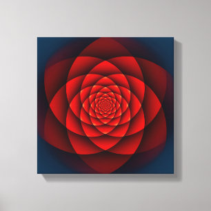 Lienzo Rosa Kaleidoscope rojo + tu idea
