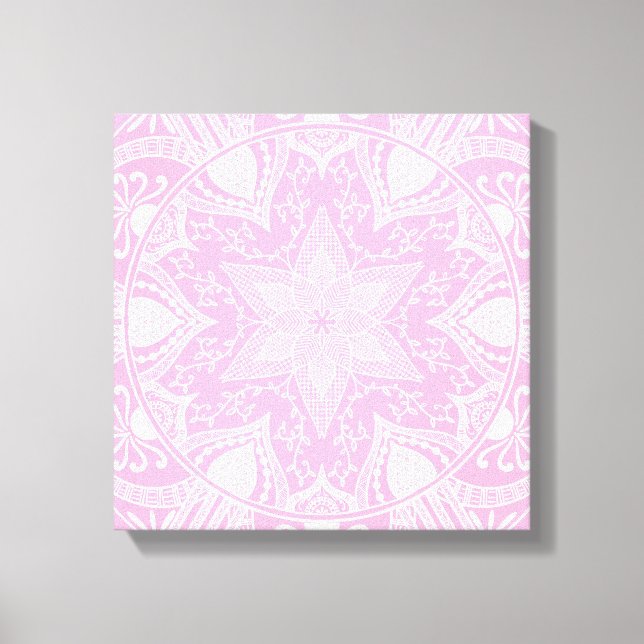 Lienzo Rosa Mandala (Anverso)