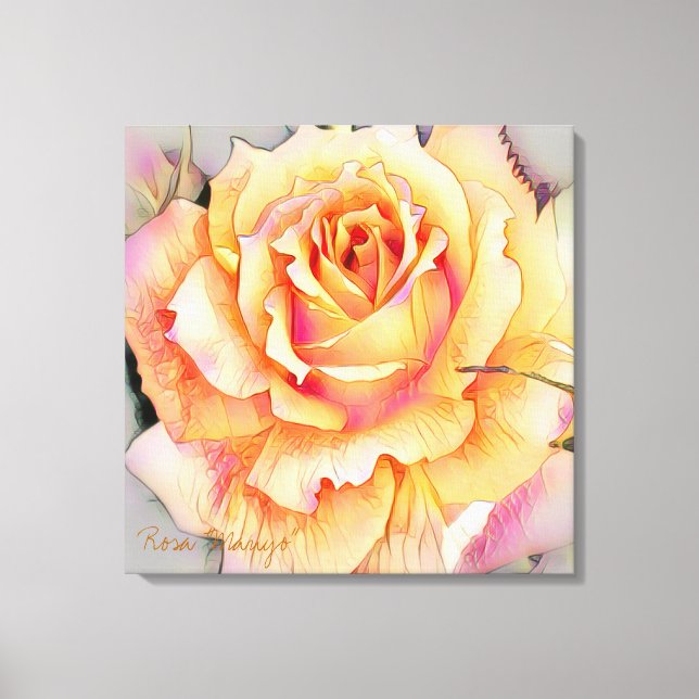 Lienzo Rosa ‘Manyo’ [Premium Canvas] (Anverso)
