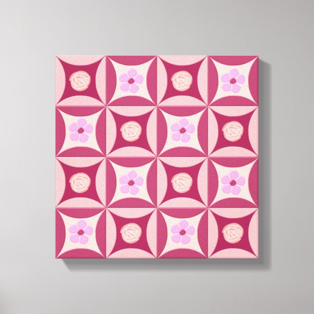 Lienzo Rosa MoonStone y flor de cerezo en la puerta (Anverso)