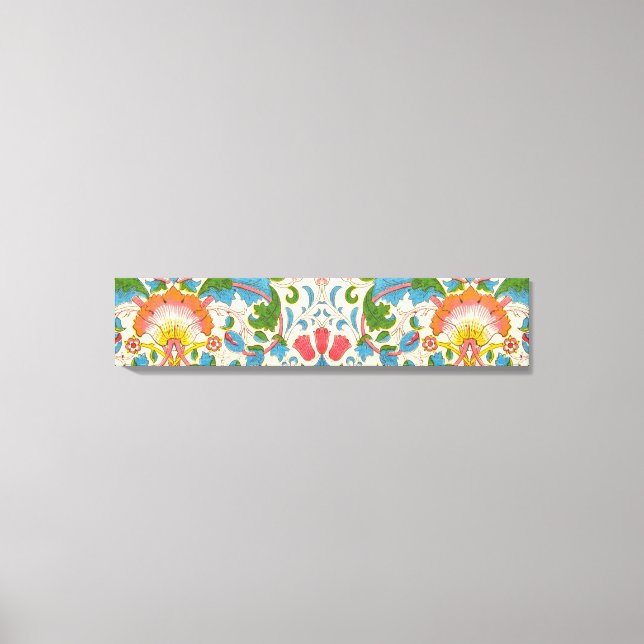 Lienzo Rosa postrado (por William Morris) (Anverso)