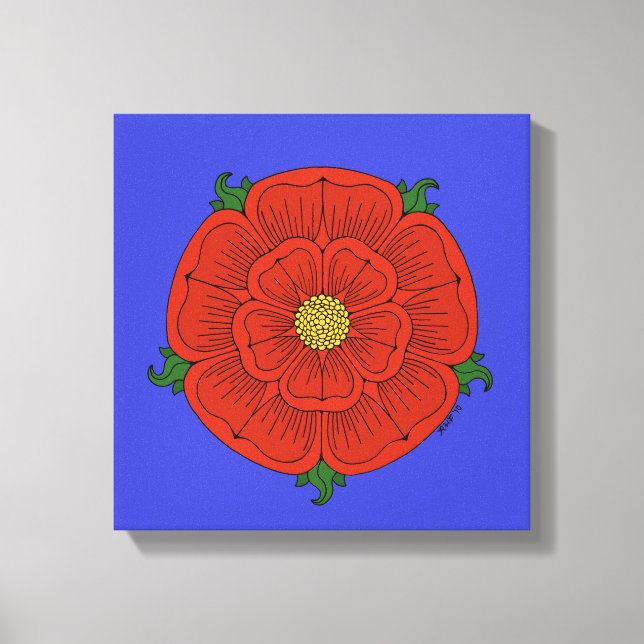 Lienzo Rosa Roja de Lancaster (Anverso)