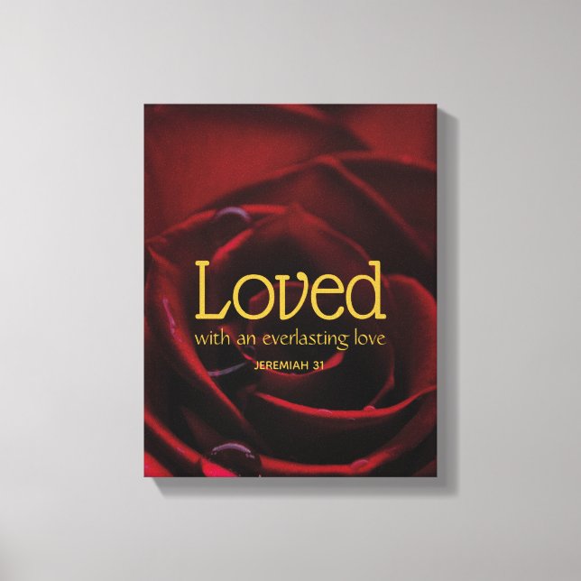 Lienzo Rosa roja de San Valentín, un cristiano querido (Anverso)