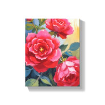 Rosa roja | Pintura floral en acuarela